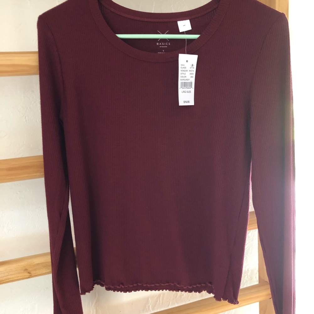 Red long sleeve top